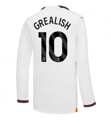 Manchester City Jack Grealish #10 Udebanetrøje 2023-24 Lange ærmer